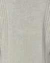 Maglia collo anello in filato di lana merinos, cashmere e lurex