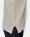 Maglia collo anello in filato di lana merinos, cashmere e lurex