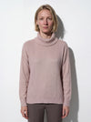 Maglia collo anello in filato di lana merinos, cashmere e lurex