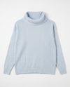 Maglia collo anello in filato di lana merinos, cashmere e lurex