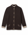 Blazer double bicolore in filato di lana merinos e cashmere