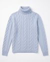 Maglia dolcevita a trecce in filato di lana e cashmere