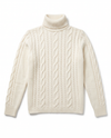 Maglia dolcevita a trecce in filato di lana e cashmere