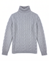 Maglia dolcevita a trecce in filato di lana e cashmere