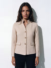 Blazer punto tramato in filato di lana e cashmere
