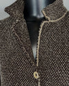 Blazer punto tramato in filato di lana e cashmere