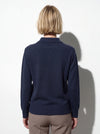 Maglia a polo in filato di lana e cashmere