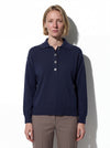 Maglia a polo in filato di lana e cashmere