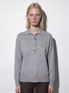 Maglia a polo in filato di lana e cashmere