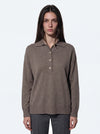 Maglia a polo in filato di lana e cashmere
