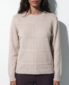 Maglia con riquadri in filato di lana e cashmere