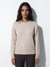 Maglia con riquadri in filato di lana e cashmere