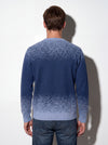 Maglia girocollo jaquard effetto sfumato in filato di lana e cashmere