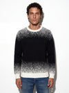 Maglia girocollo jaquard effetto sfumato in filato di lana e cashmere