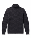 Maglia dolcevita a trecce in filato di lana e cashmere