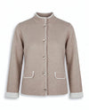 Blazer double bicolore in filato di lana merinos e cashmere