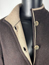 Blazer double bicolore in filato di lana merinos e cashmere