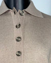 Maglia a polo in filato di lana e cashmere