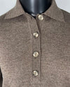 Maglia a polo in filato di lana e cashmere