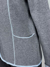 Blazer double bicolore in filato di lana merinos e cashmere