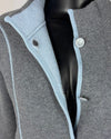 Blazer double bicolore in filato di lana merinos e cashmere