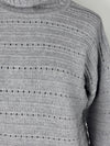 Maglia dolcevita con trafori in filato di lana e cashmere