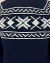 Maglia intarsio bicolore in filato di lana e cashmere