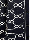 Chanel punto jaquard bicolore in filato di lana, cashmere e cotone