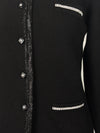 Chanel con profili in lurex in filato di lana e cashmere
