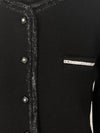 Chanel con profili in lurex in filato di lana e cashmere