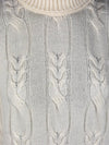 Maglia a trecce lunga in filato di lana e cashmere