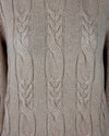Maglia a trecce lunga in filato di lana e cashmere