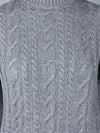 Maglia dolcevita a trecce in filato di lana e cashmere