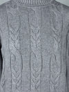 Maglia a trecce lunga in filato di lana e cashmere