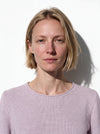 Maglia costa inglese in filato di lana merinos, cashmere e lurex