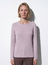 Maglia costa inglese in filato di lana merinos, cashmere e lurex