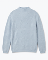 Maglia costa inglese in filato di lana merinos e cashmere.