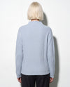 Maglia costa inglese in filato di lana merinos e cashmere.