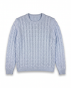 Maglia a trecce in cashmere, seta e lana merinos.
