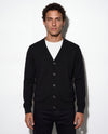 Giacca scollo a V sottile in filato di lana e cashmere