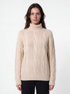 Maglia dolcevita a trecce in cashmere