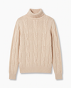 Maglia dolcevita a trecce in cashmere