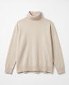 Maglia collo anello con spacchi in filato di cashmere e lana.