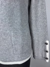 Blazer con profili a contrasto in filato di lana merinos e cashmere