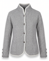 Blazer con profili a contrasto in filato di lana merinos e cashmere