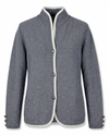 Blazer con profili a contrasto in filato di lana merinos e cashmere