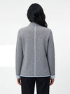 Blazer double bicolore in filato di lana merinos e cashmere