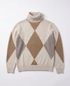 Maglia intarsio rombi in filato di lana e cashmere