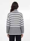 Maglia a righe in filato di lana e cashmere