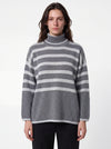 Maglia a righe in filato di lana e cashmere